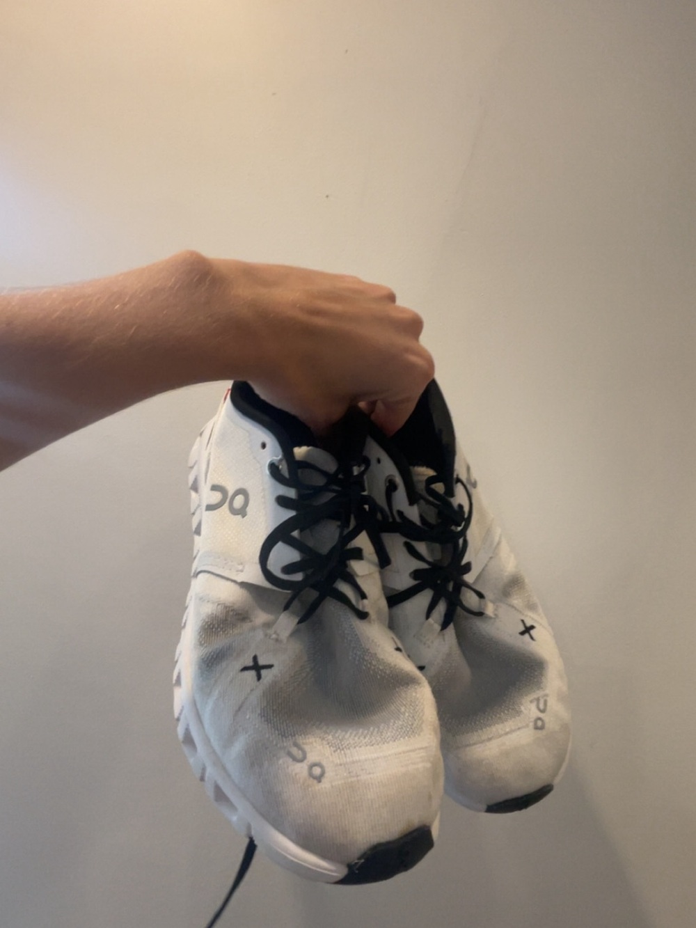 On Cloud White and Black Women’s Athletic Shoes